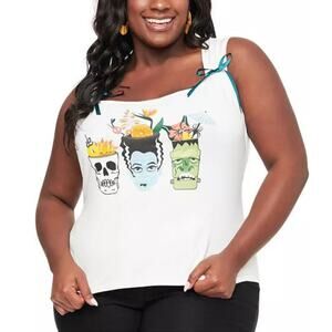 Unique Vintage Tiki Monsters Tank Top XS 2 NWT